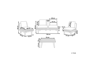 Loungegrupp med bord Accadia - Utemöbler & utemiljö - Utegrupp - Soffgrupp utomhus