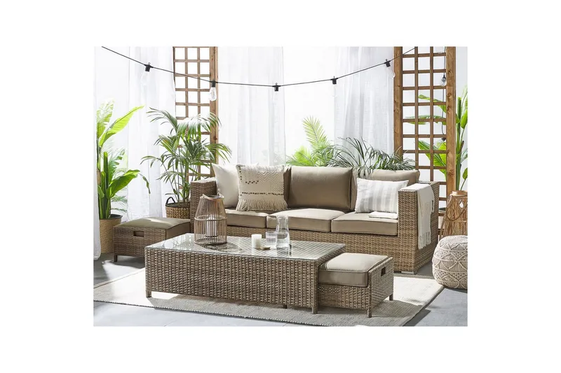 Loungegrupp med bord Belluno - Utemöbler & utemiljö - Utegrupp - Soffgrupp utomhus