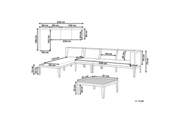 Loungegrupp med bord Bracciano 4-Sits - 4-Sits - Utemöbler & utemiljö - Utegrupp - Soffgrupp utomhus