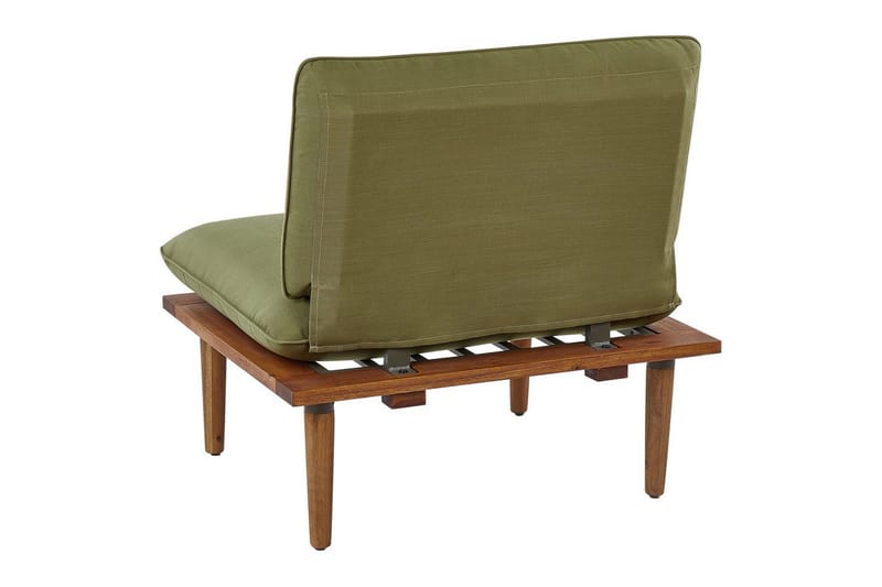 Loungegrupp med bord Frascati Grönt/ljust trä, 4-Sits - Grönt/ljust trä, 4-Sits - Utemöbler & utemiljö - Utegrupp - Soffgrupp utomhus