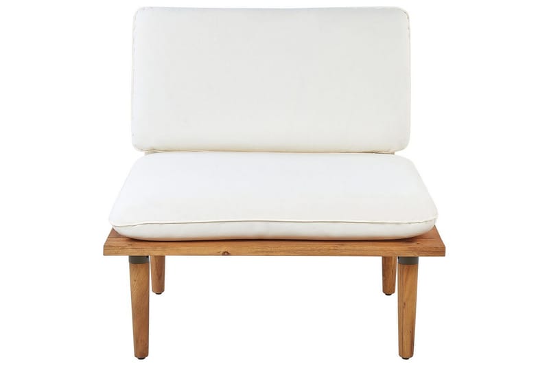 Loungegrupp med bord Frascati Vit/ljust trä, 2-Sits - Vit/ljust trä, 2-Sits - Utemöbler & utemiljö - Utegrupp - Cafegrupp & cafeset