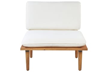 Loungegrupp med bord Frascati Vit/ljust trä, 4-Sits - Vit/ljust trä, 4-Sits - Utemöbler & utemiljö - Utegrupp - Cafegrupp & cafeset