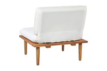 Loungegrupp med bord Frascati Vit/ljust trä, 4-Sits - Vit/ljust trä, 4-Sits - Utemöbler & utemiljö - Utegrupp - Soffgrupp utomhus