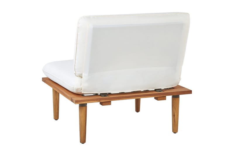 Loungegrupp med bord Frascati Vit/ljust trä, 4-Sits - Vit/ljust trä, 4-Sits - Utemöbler & utemiljö - Utegrupp - Soffgrupp utomhus