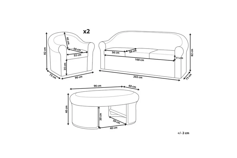 Loungegrupp med bord Livadeia - Utemöbler & utemiljö - Utegrupp - Soffgrupp utomhus