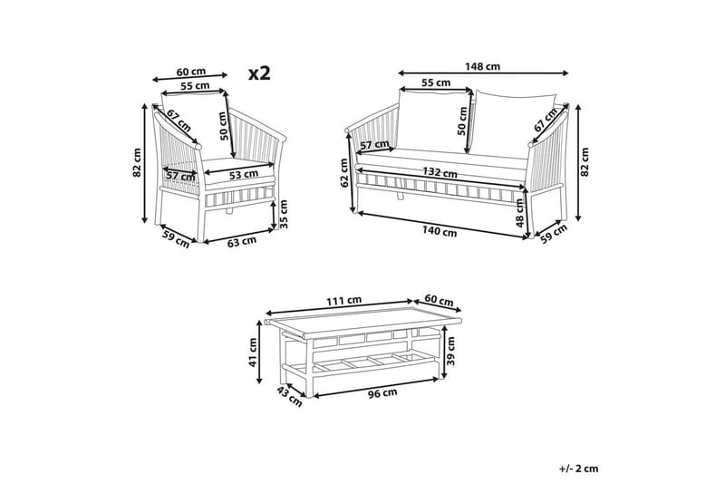 Loungegrupp med bord Maggiore - Utemöbler & utemiljö - Utegrupp - Soffgrupp utomhus