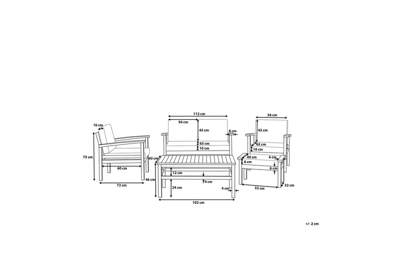 Loungegrupp med bord Manila Ja - Ja - Utemöbler & utemiljö - Utegrupp - Soffgrupp utomhus