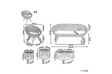 Loungegrupp med bord Maratea/Cesenatico 4-Sits - 4-Sits - Utemöbler & utemiljö - Utegrupp - Soffgrupp utomhus