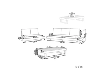 Loungegrupp med bord Marettimo - Utemöbler & utemiljö - Utegrupp - Soffgrupp utomhus