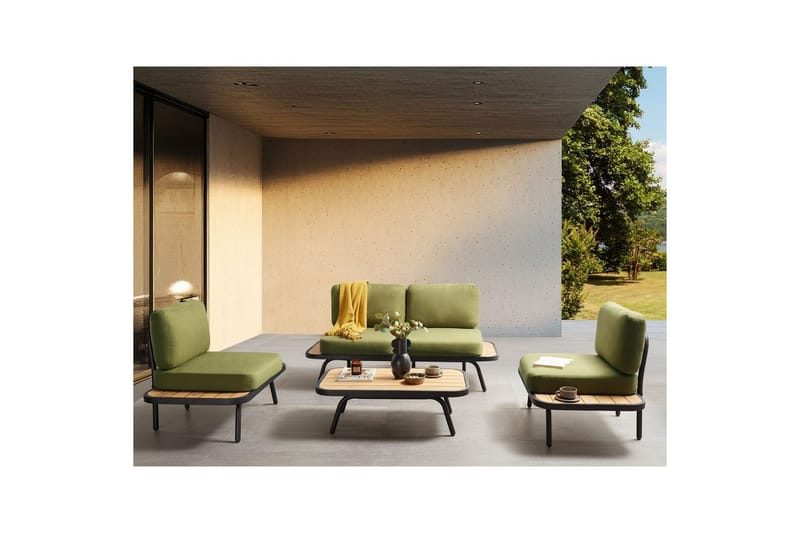 Loungegrupp med bord Minozzo - Utemöbler & utemiljö - Utegrupp - Soffgrupp utomhus