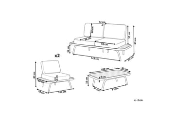 Loungegrupp med bord Minozzo - Utemöbler & utemiljö - Utegrupp - Soffgrupp utomhus