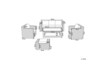 Loungegrupp med bord Roma - Utemöbler & utemiljö - Utegrupp - Soffgrupp utomhus