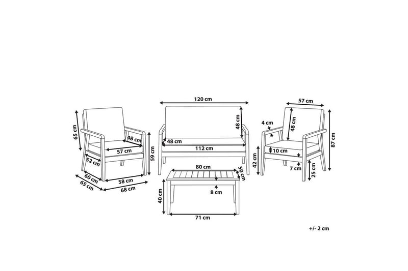 Loungegrupp med bord Pallano - Utemöbler & utemiljö - Utegrupp - Soffgrupp utomhus