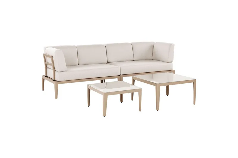 Loungegrupp Rima III Beige - Beige - Utemöbler & utemiljö - Utegrupp - Soffgrupp utomhus