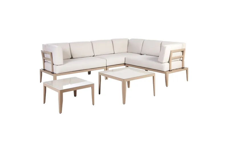 Loungegrupp Rima III Beige - Beige - Utemöbler & utemiljö - Utegrupp - Soffgrupp utomhus