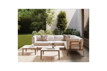 Loungegrupp Rima III Beige - Beige - Utemöbler & utemiljö - Utegrupp - Soffgrupp utomhus