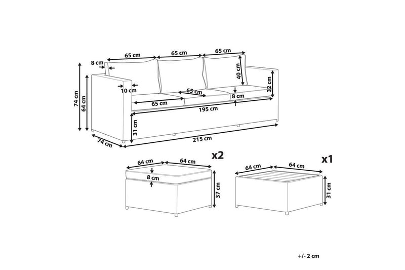 Loungegrupp Sabbia - Utemöbler & utemiljö - Utegrupp - Soffgrupp utomhus