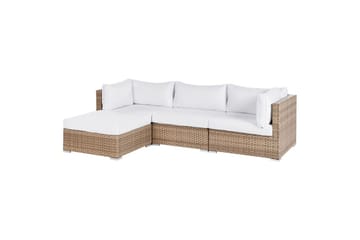 Loungegrupp Sano Natur/vit, Högervänd - Natur/vit, Högervänd - Utemöbler & utemiljö - Utegrupp - Soffgrupp utomhus