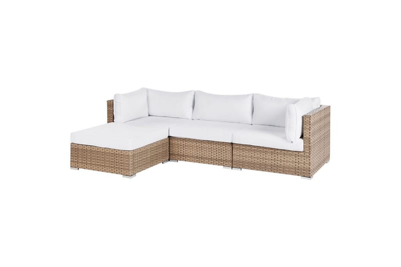 Loungegrupp Sano Natur/vit, Högervänd - Natur/vit, Högervänd - Utemöbler & utemiljö - Utegrupp - Soffgrupp utomhus