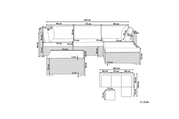 Loungegrupp Sano Natur/vit, Vänstervänd - Natur/vit, Vänstervänd - Utemöbler & utemiljö - Utegrupp - Soffgrupp utomhus