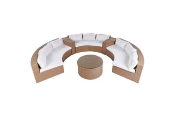 Loungegrupp Severo Beige/vit - Beige/vit - Utemöbler & utemiljö - Utegrupp - Cafegrupp & cafeset