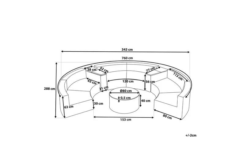 Loungegrupp Severo Beige/vit - Beige/vit - Utemöbler & utemiljö - Utegrupp - Soffgrupp utomhus