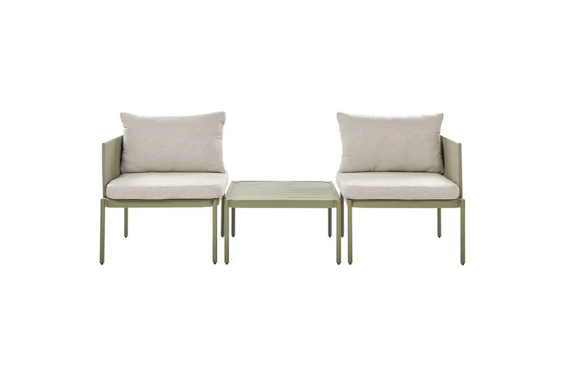 Loungegrupp Terracina Grön/Vit, Grön/Vit