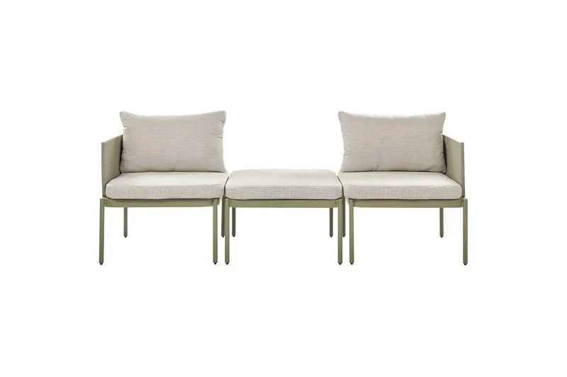 Loungegrupp Terracina Grön/Vit - Grön/Vit - Utemöbler & utemiljö - Utegrupp - Cafegrupp & cafeset