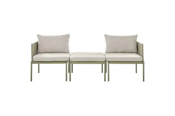 Loungegrupp Terracina Grön/Vit - Grön/Vit - Utemöbler & utemiljö - Utegrupp - Cafegrupp & cafeset