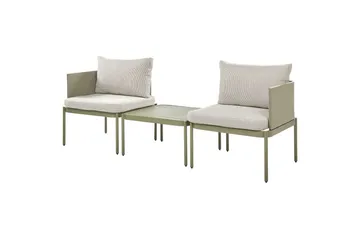 Loungegrupp Terracina Grön/Vit - Grön/Vit - Utemöbler & utemiljö - Utegrupp - Cafegrupp & cafeset