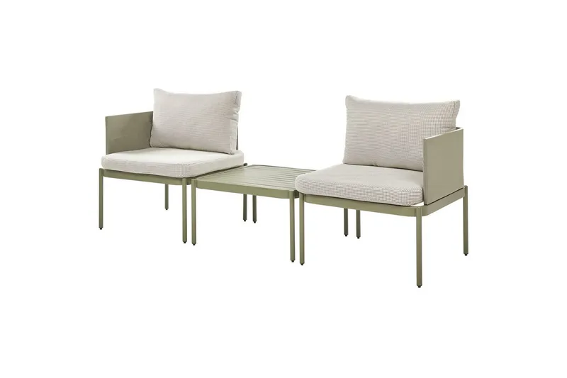 Loungegrupp Terracina Grön/Vit - Grön/Vit - Utemöbler & utemiljö - Utegrupp - Cafegrupp & cafeset