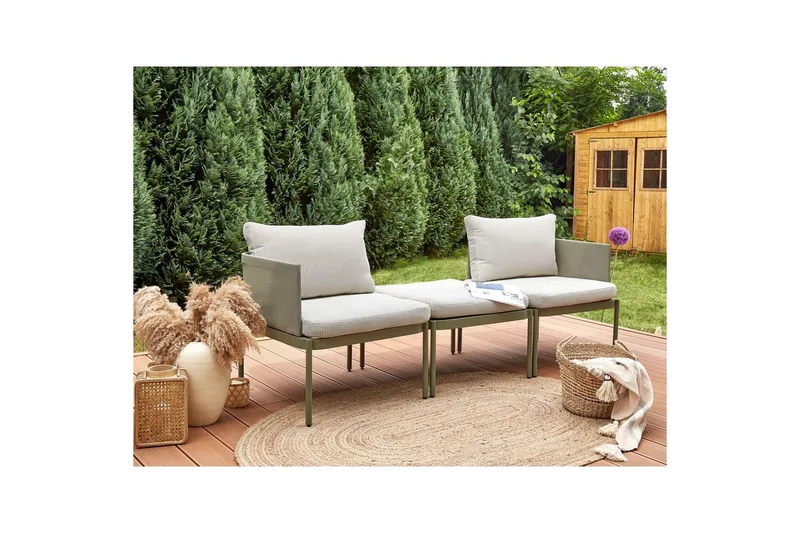 Loungegrupp Terracina Grön/Vit - Grön/Vit - Utemöbler & utemiljö - Utegrupp - Cafegrupp & cafeset