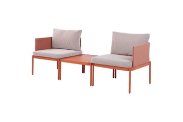 Loungegrupp Terracina Orange/Vit - Orange/Vit - Utemöbler & utemiljö - Utegrupp - Cafegrupp & cafeset