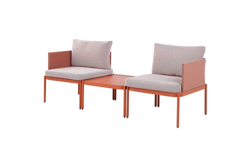 Loungegrupp Terracina Orange/Vit - Orange/Vit - Utemöbler & utemiljö - Utegrupp - Cafegrupp & cafeset