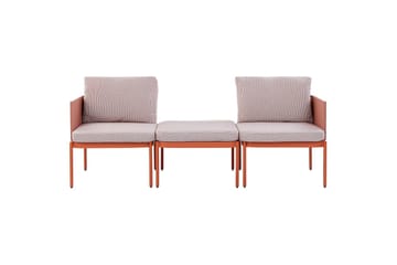 Loungegrupp Terracina Orange/Vit - Orange/Vit - Utemöbler & utemiljö - Utegrupp - Cafegrupp & cafeset