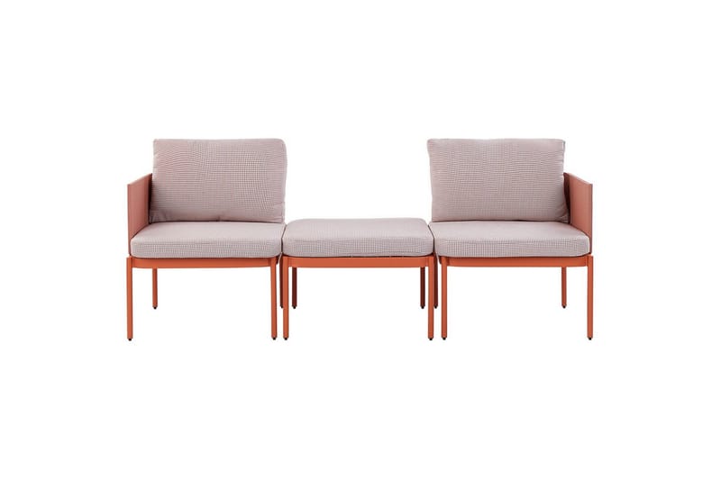 Loungegrupp Terracina Orange/Vit - Orange/Vit - Utemöbler & utemiljö - Utegrupp - Cafegrupp & cafeset