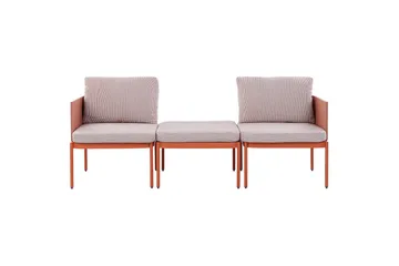 Loungegrupp Terracina Orange/Vit - Orange/Vit - Utemöbler & utemiljö - Utegrupp - Cafegrupp & cafeset