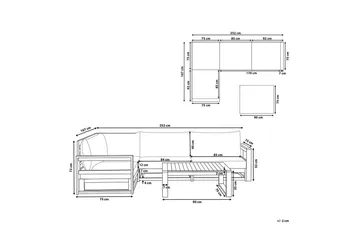 Loungegrupp Timor Mörk trä/beige/grå, Ja, Högervänd - Mörk trä/beige/grå, Ja, Högervänd - Utemöbler & utemiljö - Utegrupp - Soffgrupp utomhus