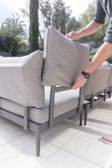 Loungegrupp Utomhus TOPAZ vänster/höger 4-sitssoffa + soffbord 73 cm - grå - Utemöbler & utemiljö - Utegrupp - Soffgrupp utomhus