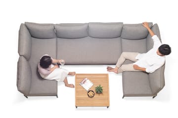 Loungegrupp Utomhus TOPAZ vänster/höger 6-sitssoffa + soffbord 73 cm - magnesiumgrå - Utemöbler & utemiljö - Utegrupp - Soffgrupp utomhus