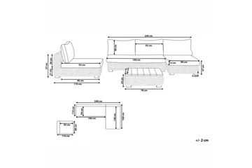 Loungegrupp Varallo Natur/vit, Högervänd - Natur/vit, Högervänd - Utemöbler & utemiljö - Utegrupp - Soffgrupp utomhus