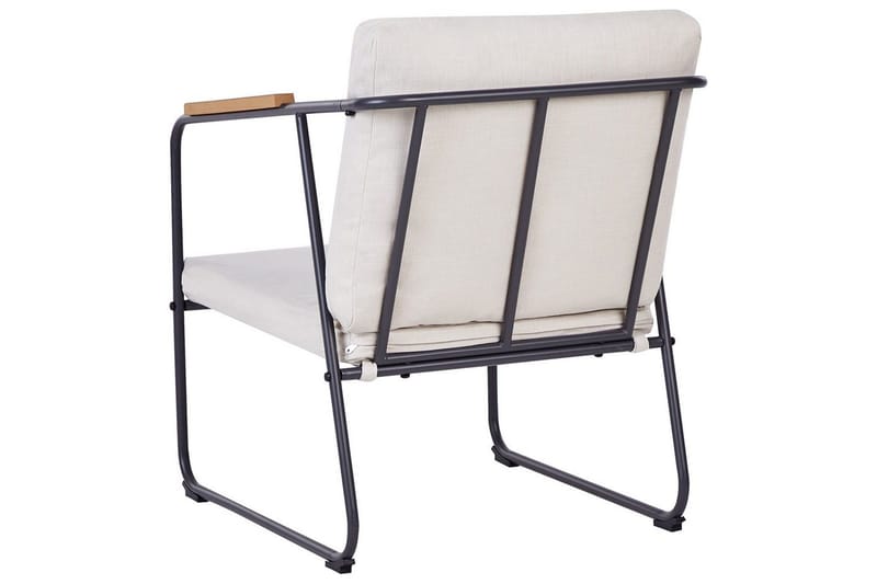 Loungegrupp Vezzana Beige/ljust trä/svart - Beige/ljust trä/svart - Utemöbler & utemiljö - Utegrupp - Soffgrupp utomhus