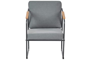 Loungegrupp Vezzana Grå/ljust trä/svart - Grå/ljust trä/svart - Utemöbler & utemiljö - Utegrupp - Soffgrupp utomhus