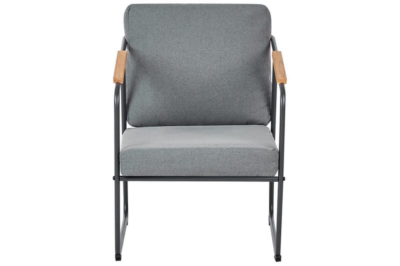 Loungegrupp Vezzana Grå/ljust trä/svart - Grå/ljust trä/svart - Utemöbler & utemiljö - Utegrupp - Soffgrupp utomhus