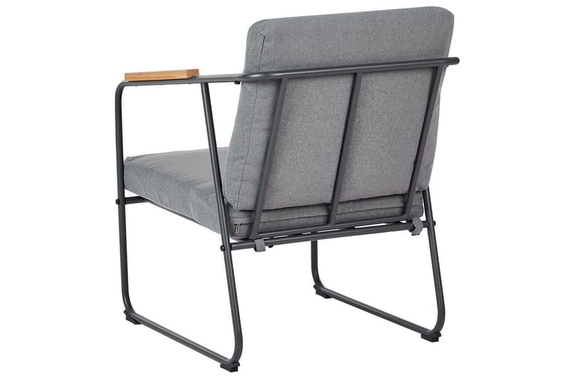 Loungegrupp Vezzana Grå/ljust trä/svart - Grå/ljust trä/svart - Utemöbler & utemiljö - Utegrupp - Soffgrupp utomhus