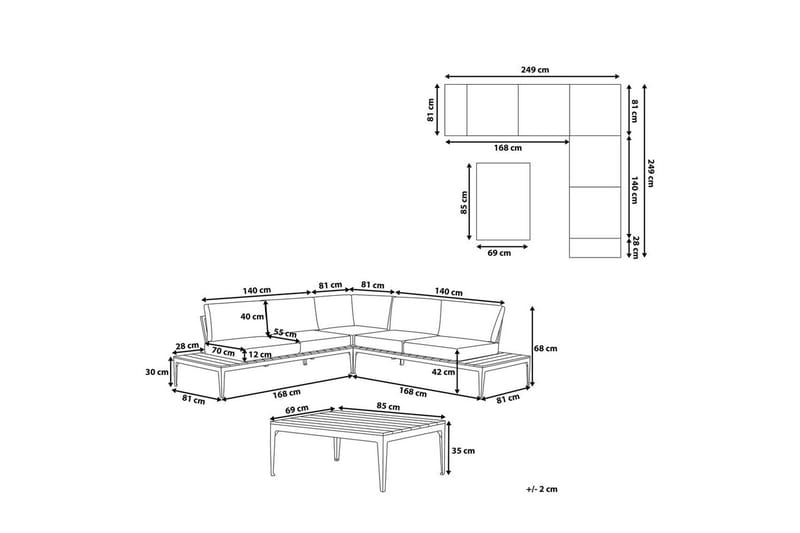 Loungegrupp Positano - Utemöbler & utemiljö - Utegrupp - Soffgrupp utomhus