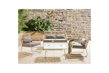 Loungegrupp Pomonte Vit/Grå - Vit/Grå - Utemöbler & utemiljö - Utegrupp - Soffgrupp utomhus