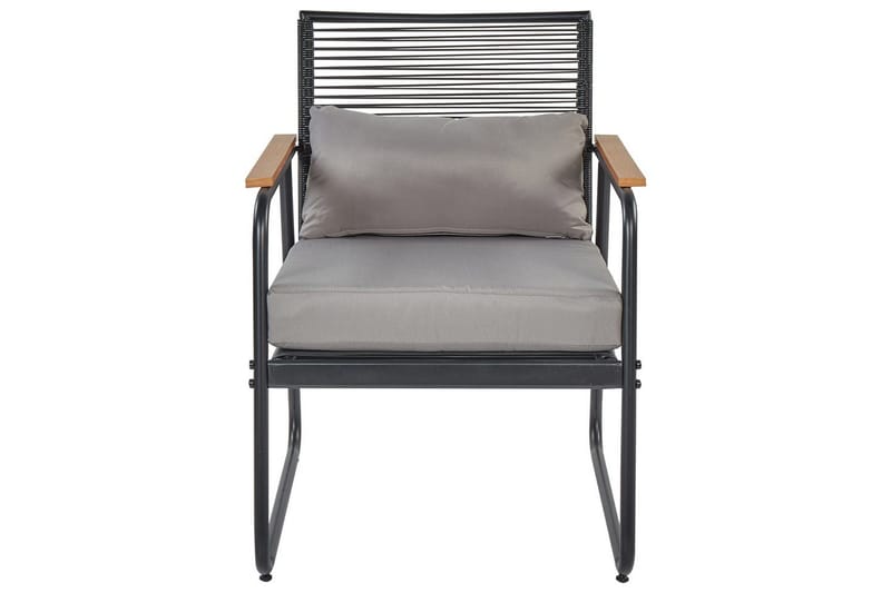 Loungegrupp Pomonte Svart/Grå - Svart/Grå - Utemöbler & utemiljö - Utegrupp - Soffgrupp utomhus