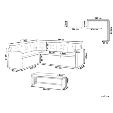 Loungeset Viterbo - Utemöbler & utemiljö - Utegrupp - Soffgrupp utomhus