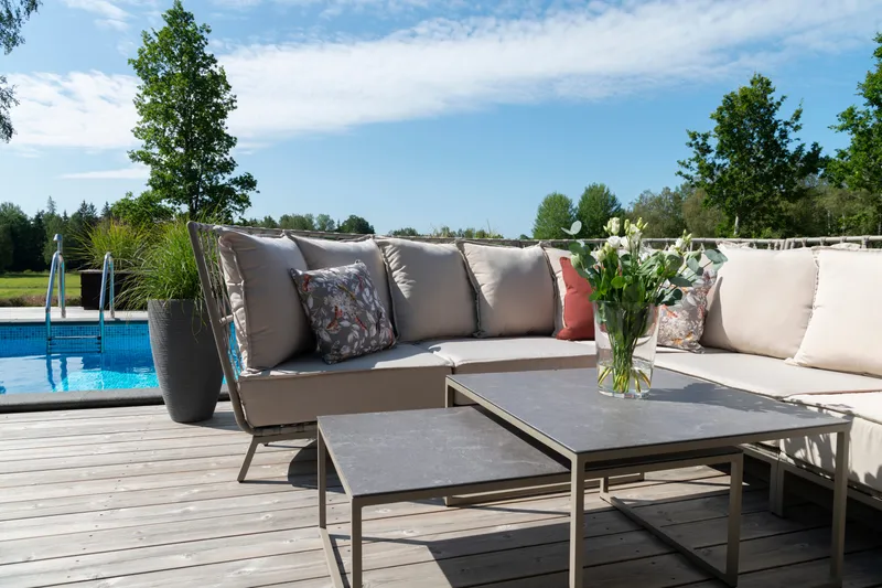 Loungesoffa Hillerstorp Jet Set Hörn - Beige - Utemöbler & utemiljö - Loungemöbler - Loungesoffor